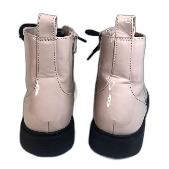 Art Class Boots Girls Sz 4 Pink patten leather boots with black laces Blk /Soles - Picture 4 of 11